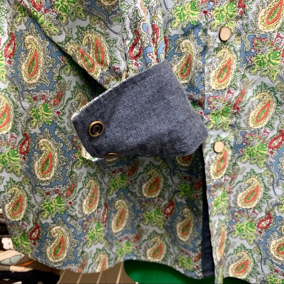 Daniel Cremieux Pearl Snap Paisley Shirt Large - Picture 4 of 8